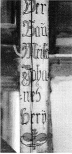 The beam from Johann and Maria's house